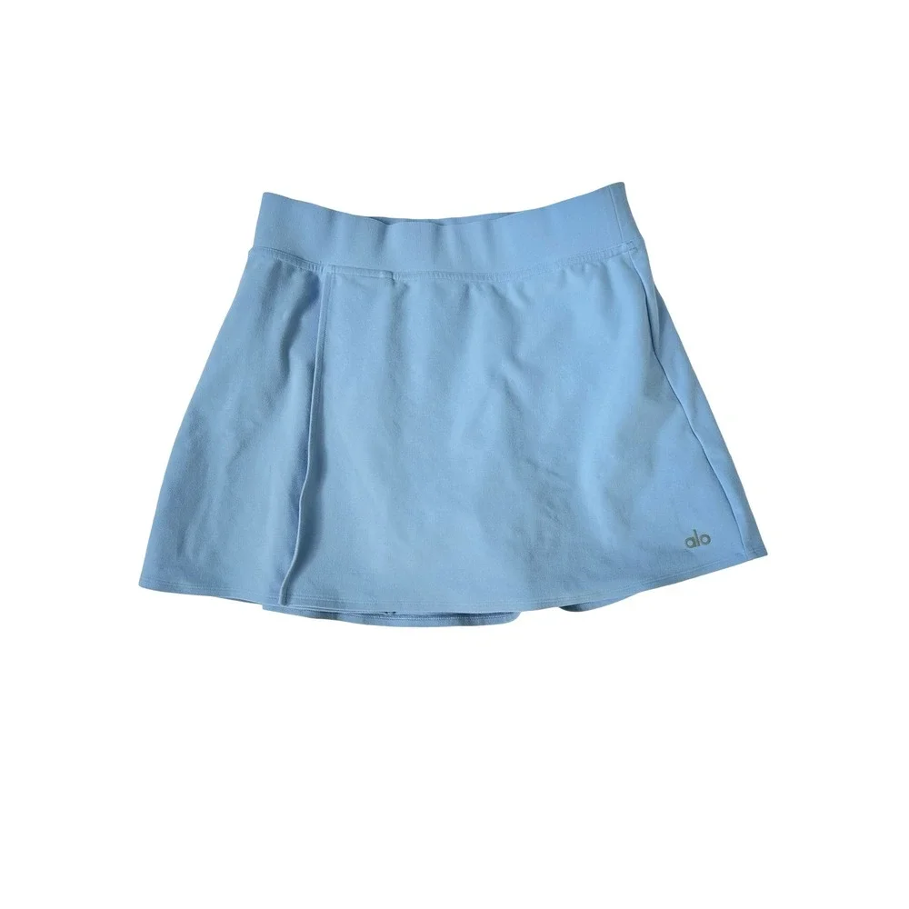 Alo Yoga Women Light Blue Active Tennis Skort Wrap Front Size Small